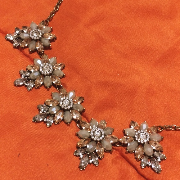 Jewelry - 3 for $16 Antique Gold Floral Statement Necklace
